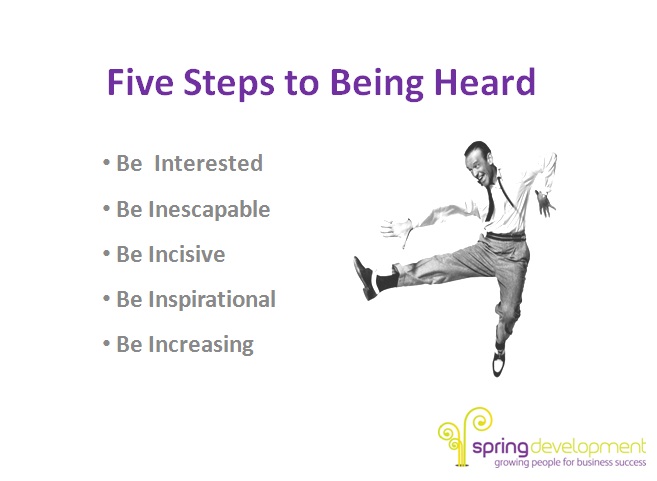 Five steps to being heard